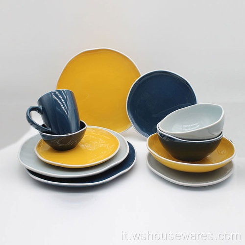 2021 Nuovo arrivo colorato ceramica piatti da cucina